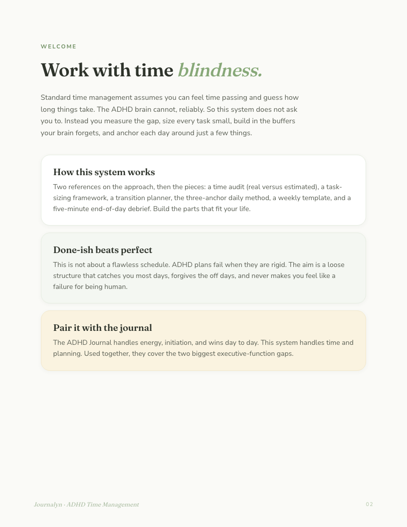 ADHD Toolkit interior page preview 4