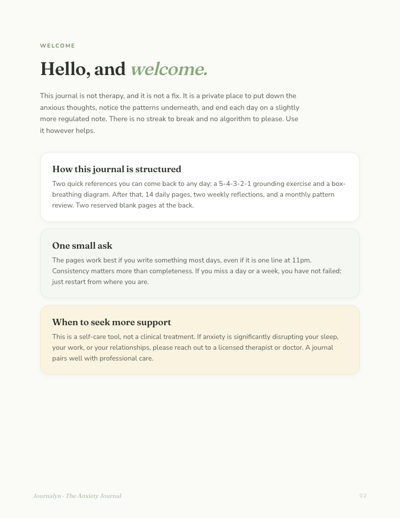 Anxiety Toolkit interior page preview 1