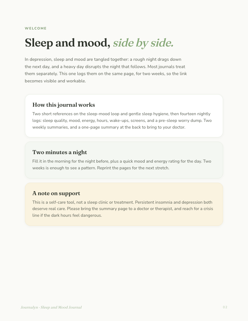 Depression Toolkit interior page preview 3