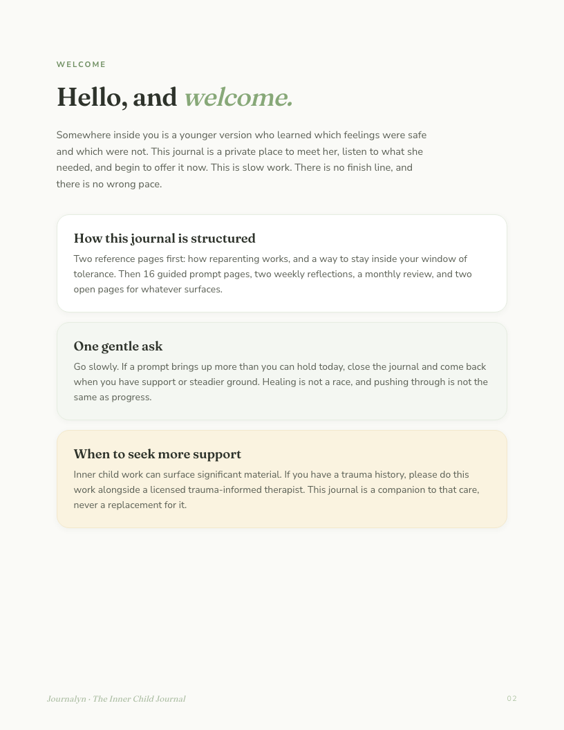 Inner Child Healing Toolkit interior page preview 1
