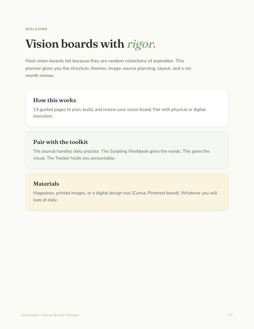 Manifestation Toolkit interior page preview 3
