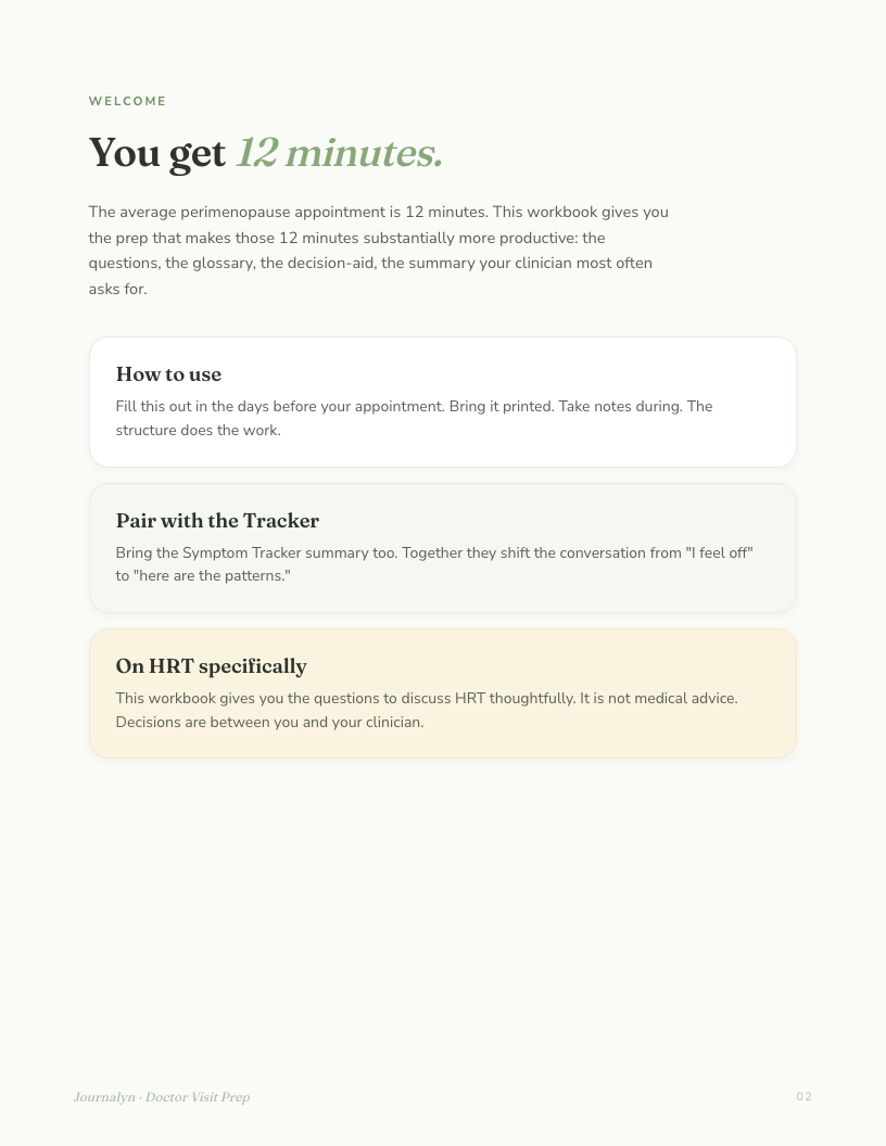 Perimenopause Toolkit interior page preview 4