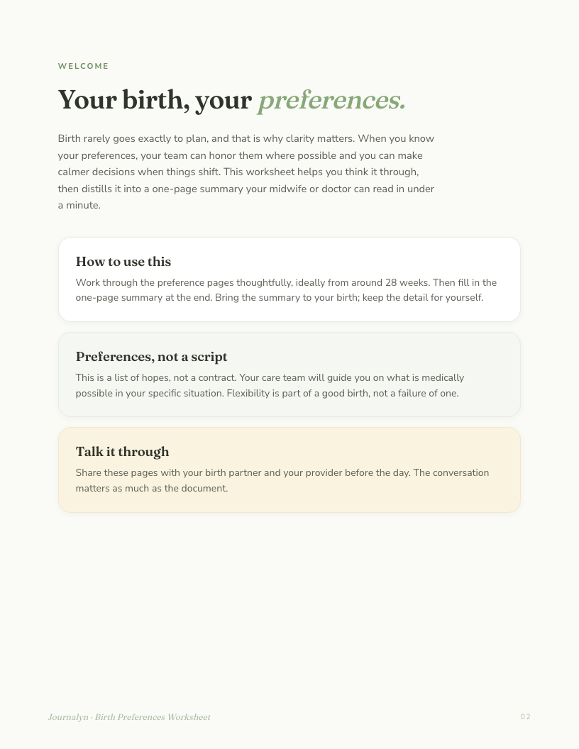 Pregnancy Memory Toolkit interior page preview 3