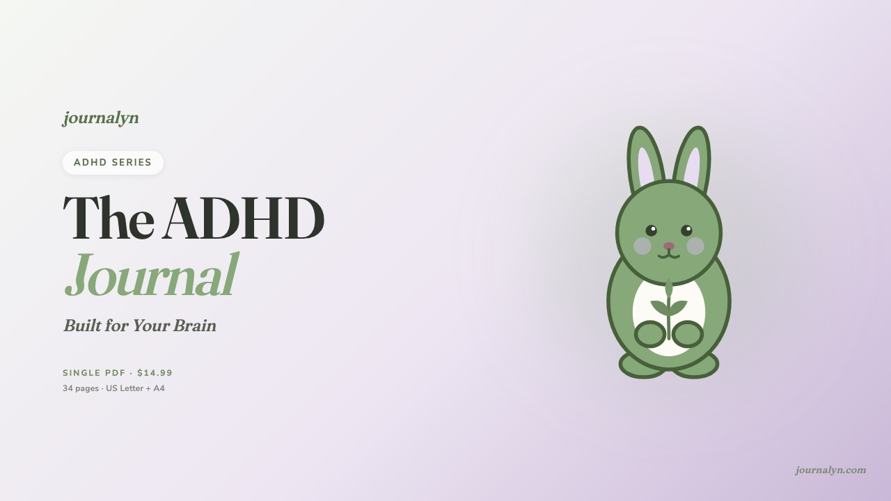 Printable ADHD Journal cover