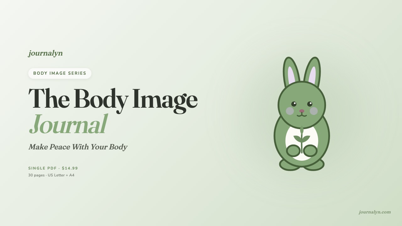 Printable Body Image Journal cover