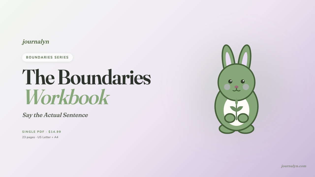 Printable Boundaries Workbook cover