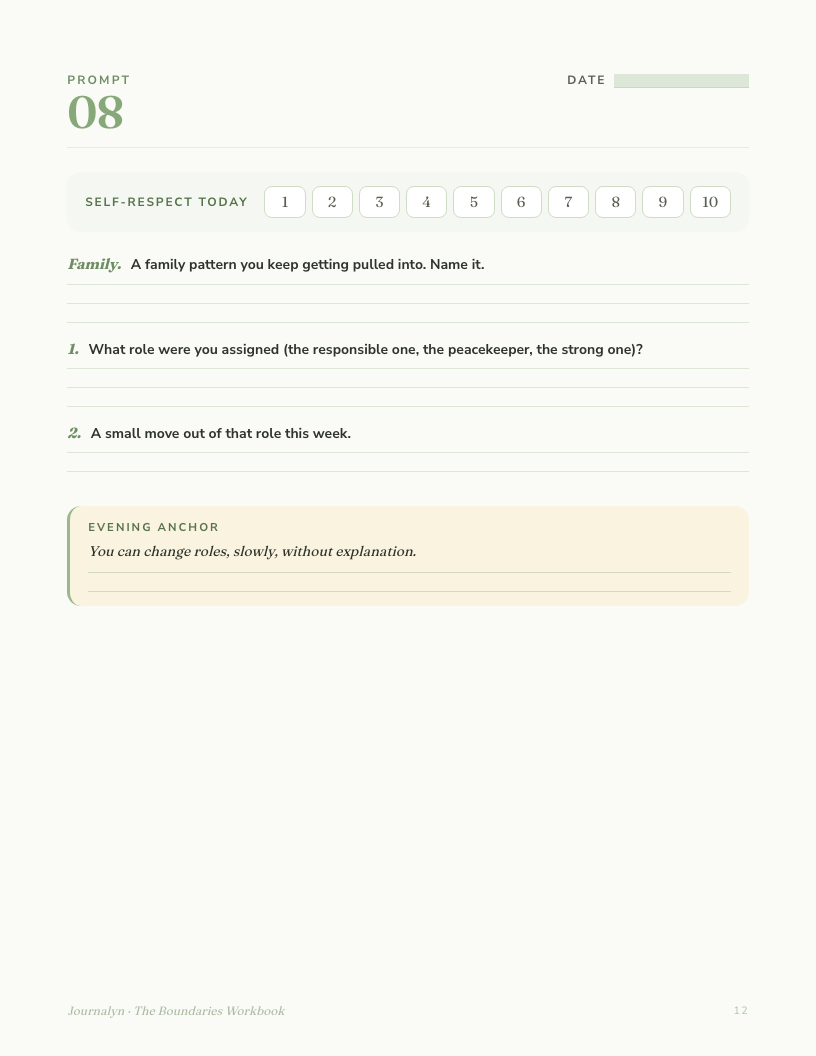 Printable Boundaries Workbook interior page preview 2