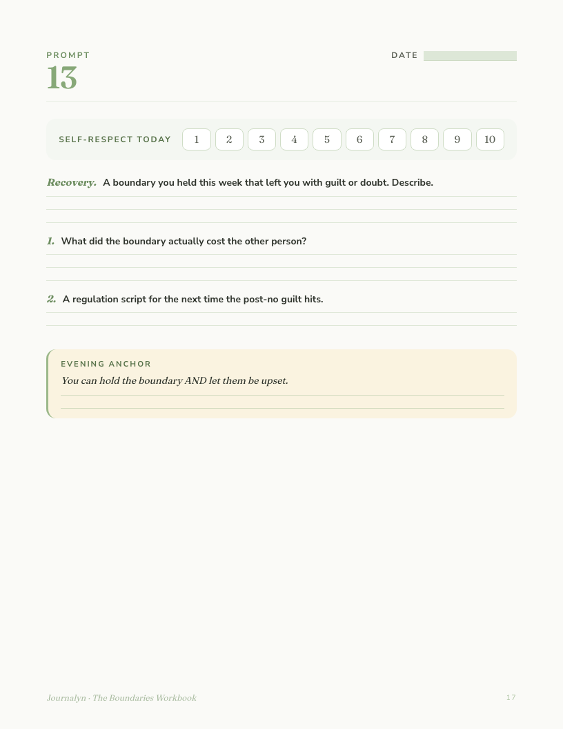Printable Boundaries Workbook interior page preview 3