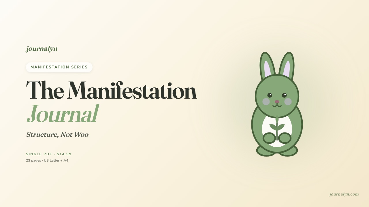 Printable Manifestation Journal cover