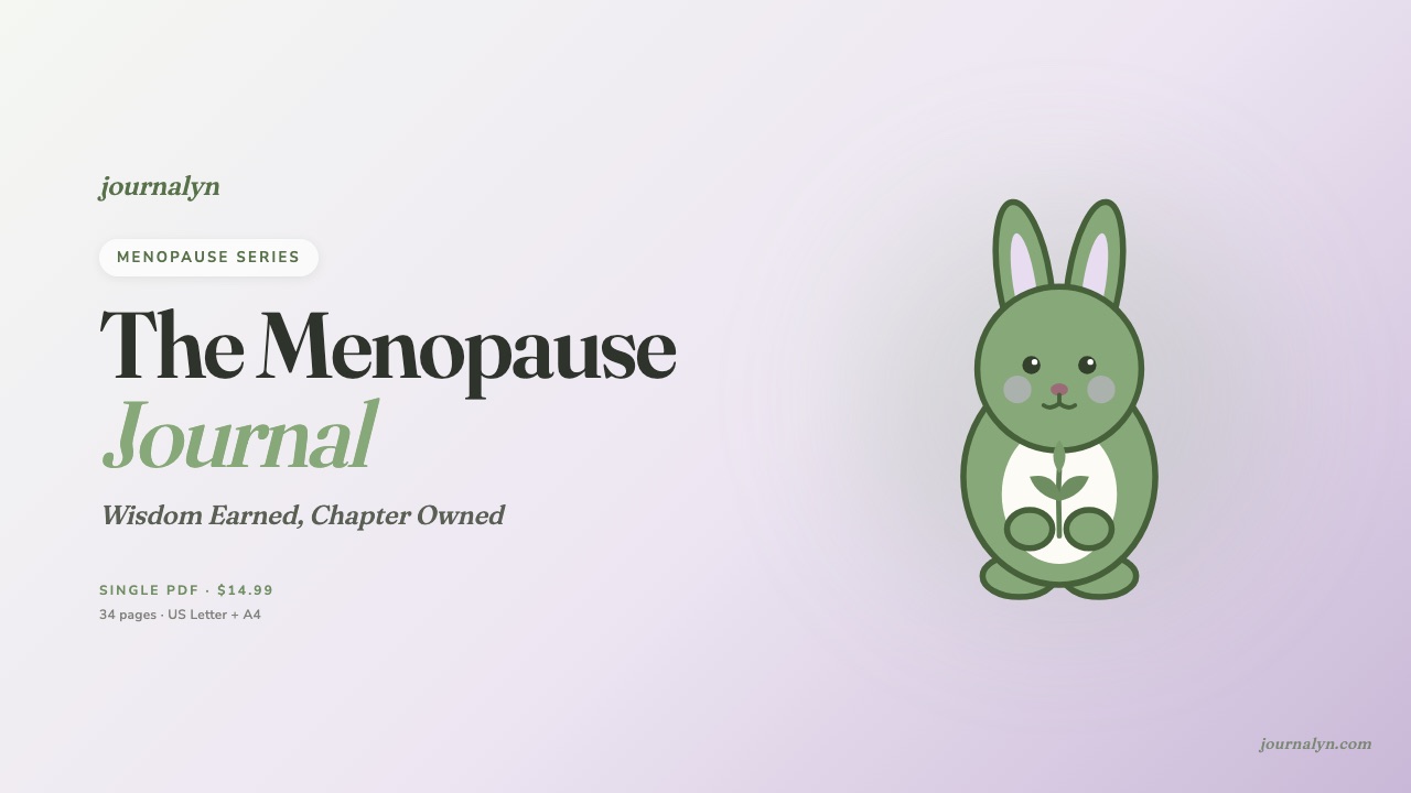 Printable Menopause Journal cover