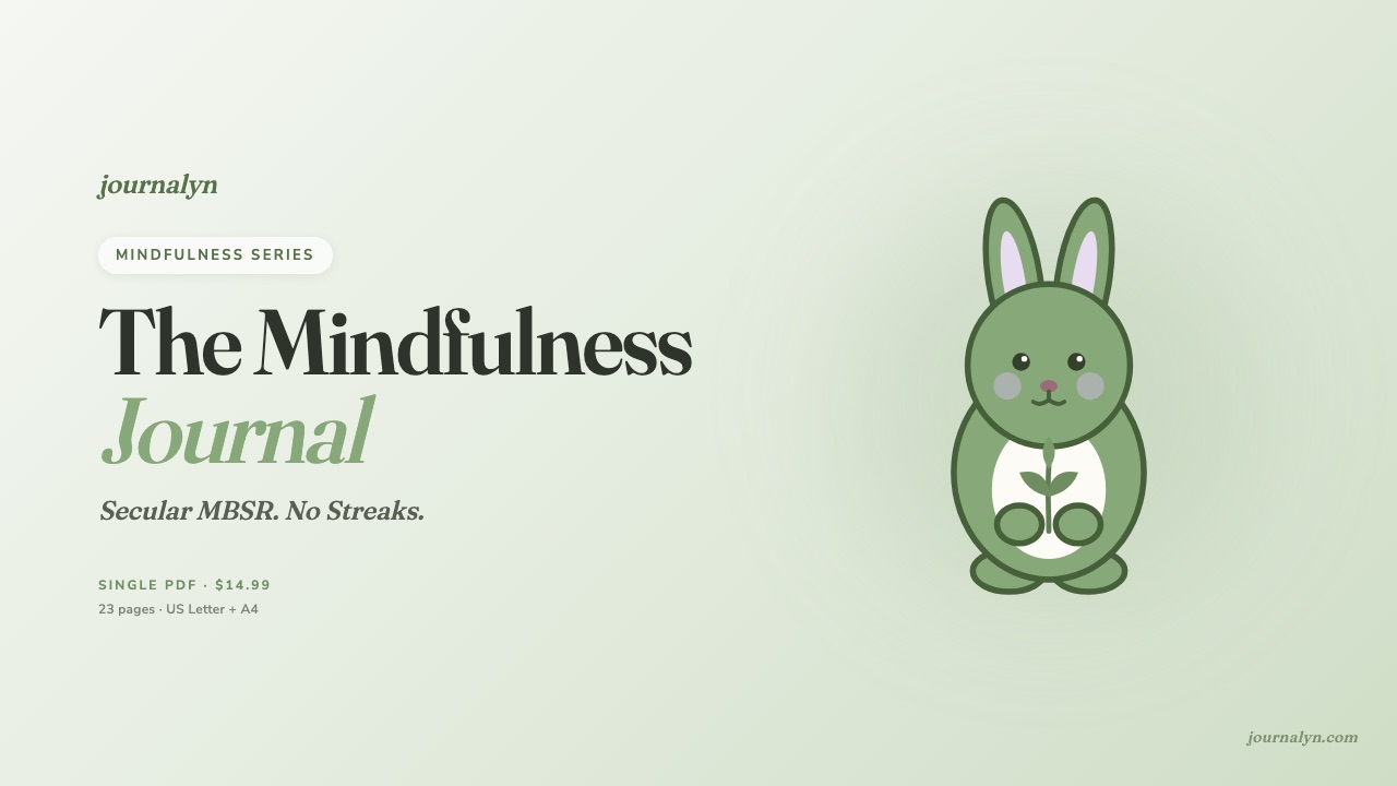 Printable Mindfulness Journal cover