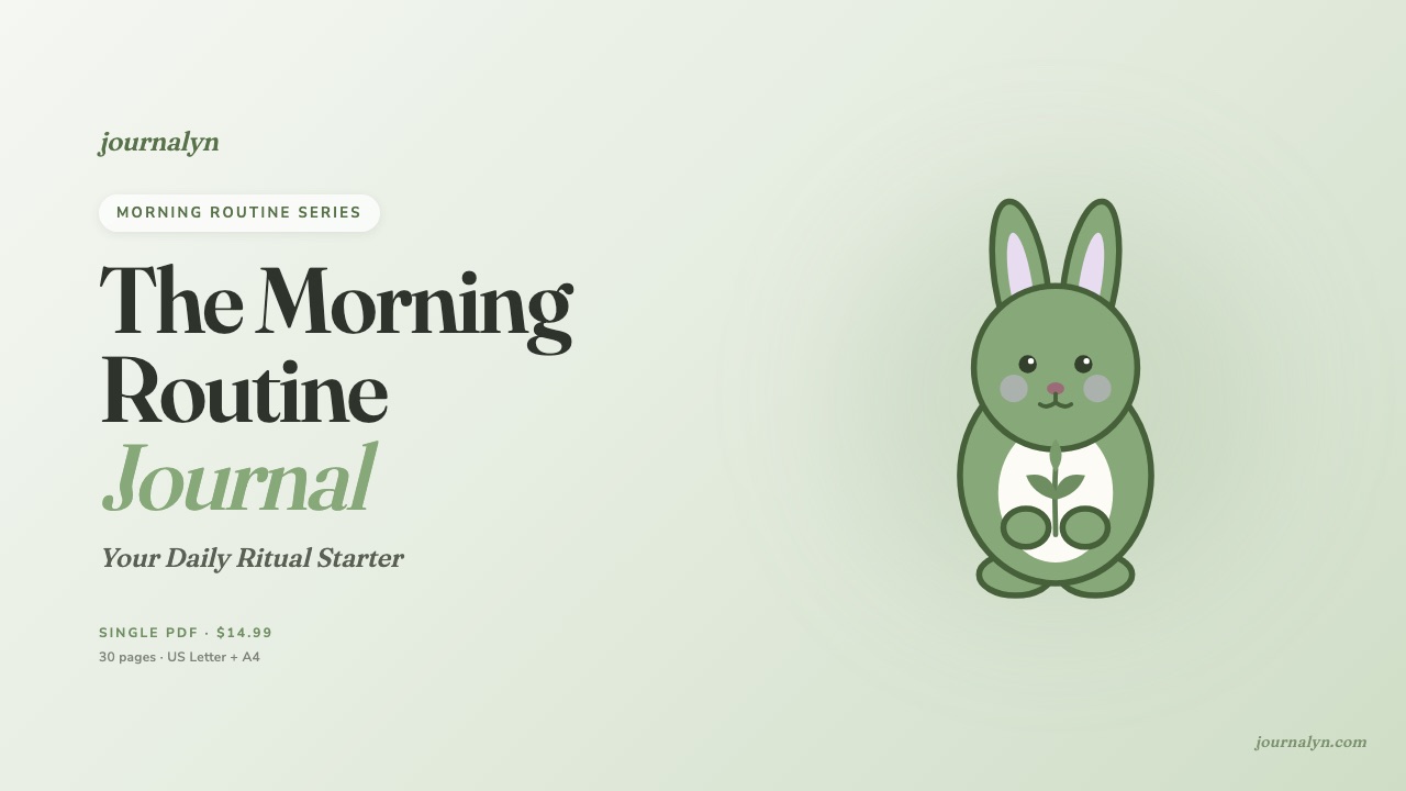 Printable Morning Routine Journal cover