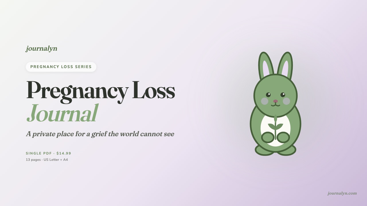 Printable Pregnancy Loss Journal cover