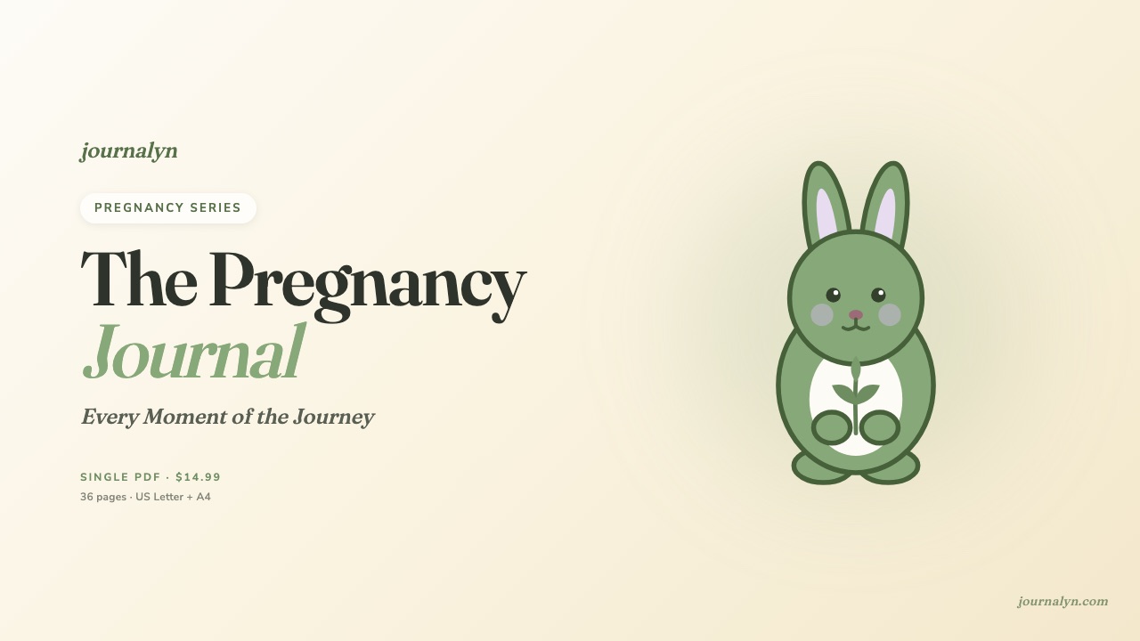 Printable Pregnancy Memory Journal cover