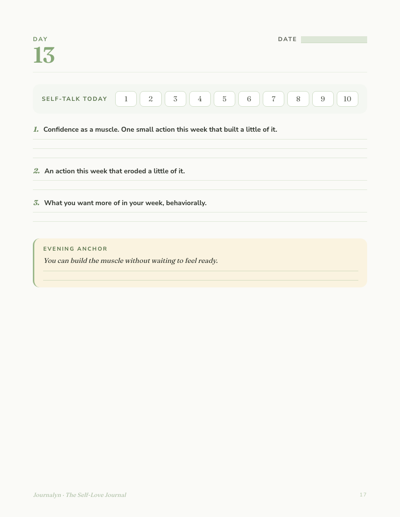 Printable Self-Love Journal for Women interior page preview 3