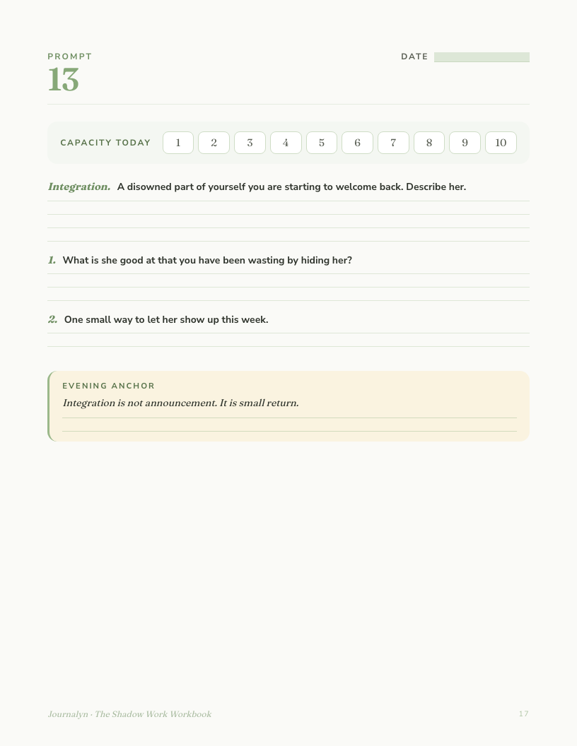 Printable Shadow Work Workbook interior page preview 3