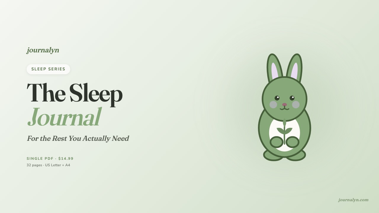 Printable Sleep Journal cover