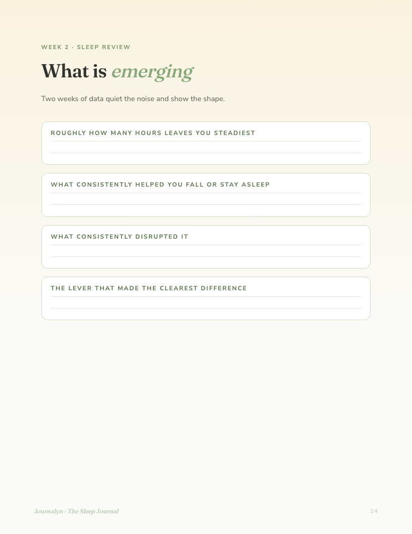 Printable Sleep Journal interior page preview 3