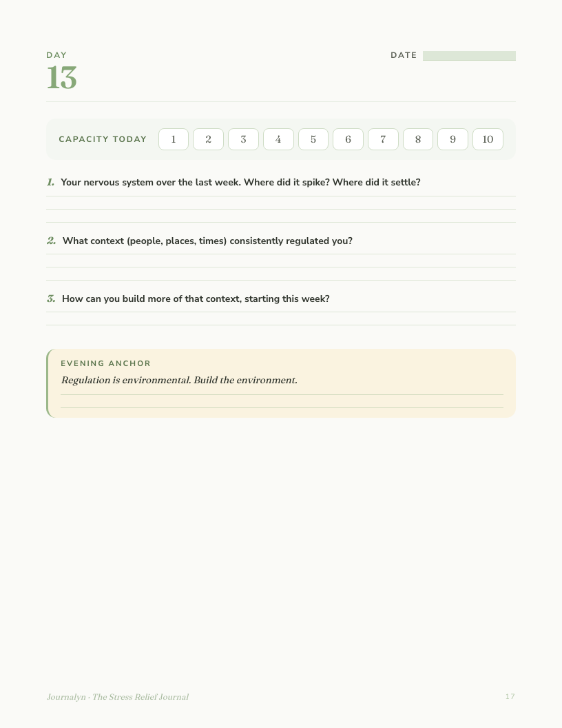 Printable Stress Relief Journal for Women interior page preview 3