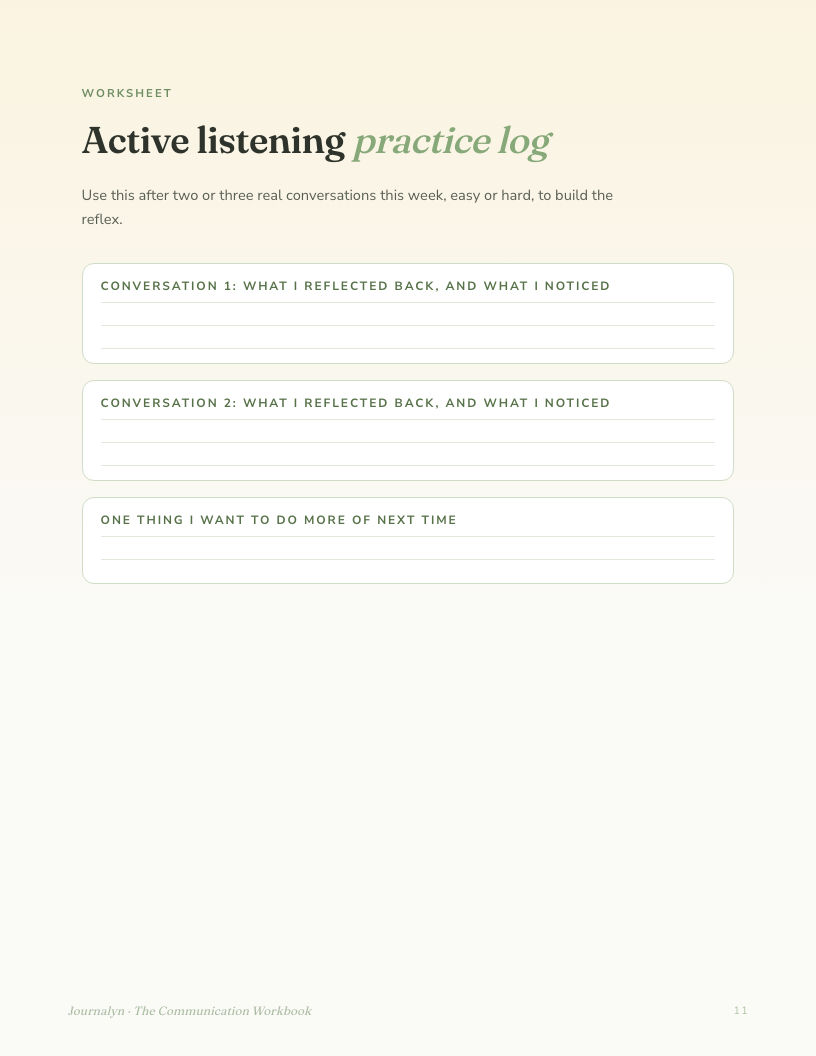 A real page from Relationship Toolkit