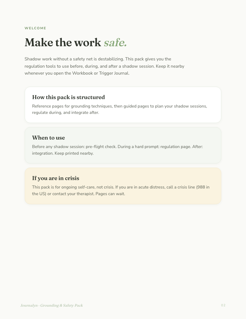 Shadow Work Toolkit interior page preview 4